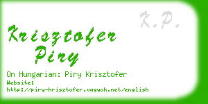 krisztofer piry business card